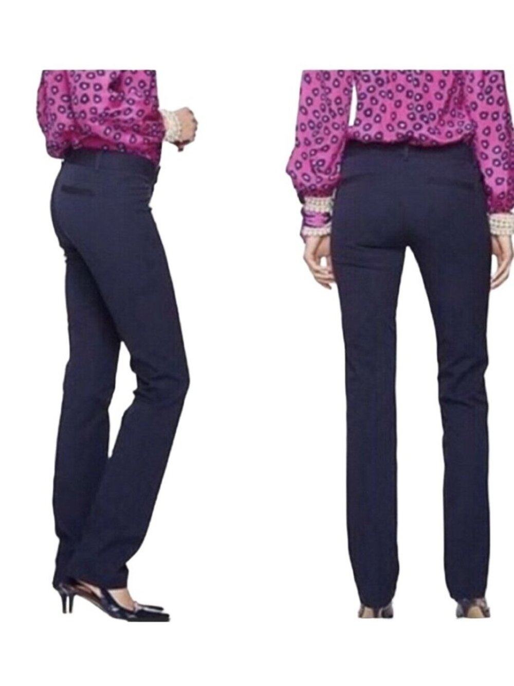 Lily Pulitzer Womens Navy Leigh Trouser Pants Size 4 Style 59464